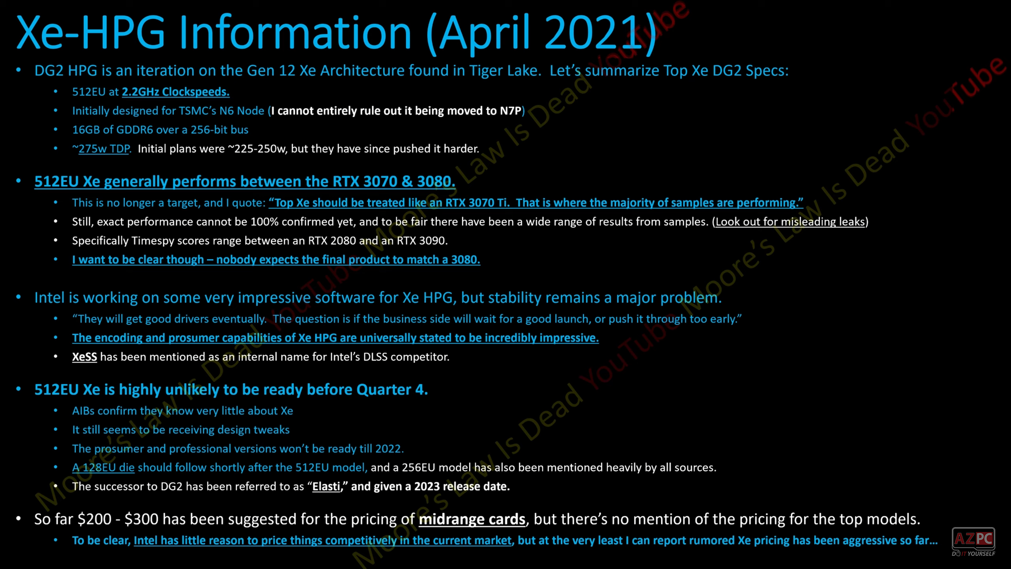 Intel XE-HPG sẽ được trang bị 512 EU, mạnh hơn RTX 3070