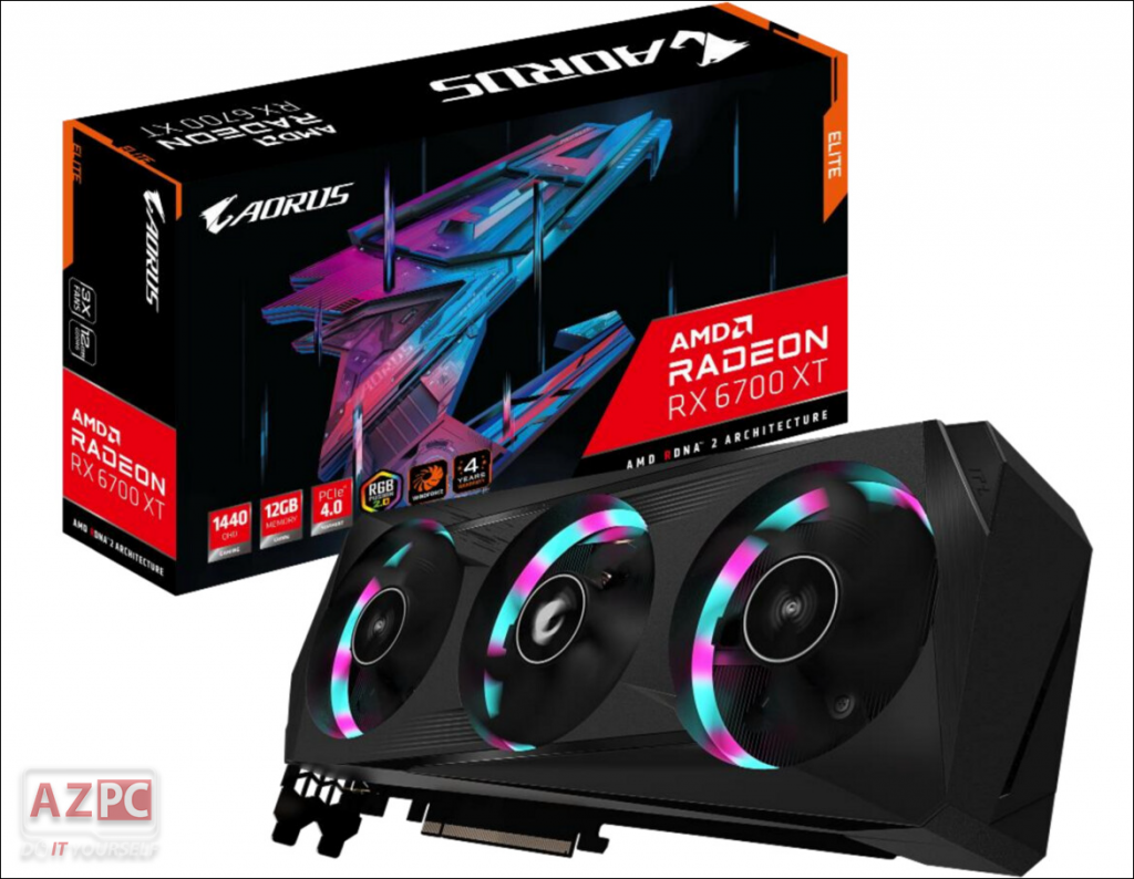 Gigabyte Aorus Radeon RX 6700 XT ELITE - Thiết kế đầy hấp dẫn