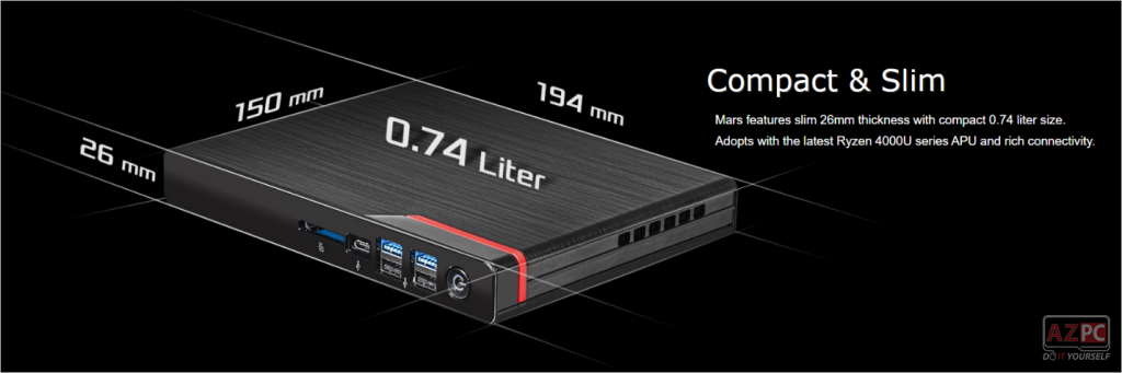 ASRock Mars 4000U – Mini PC AMD “mỏng nhất thế giới”