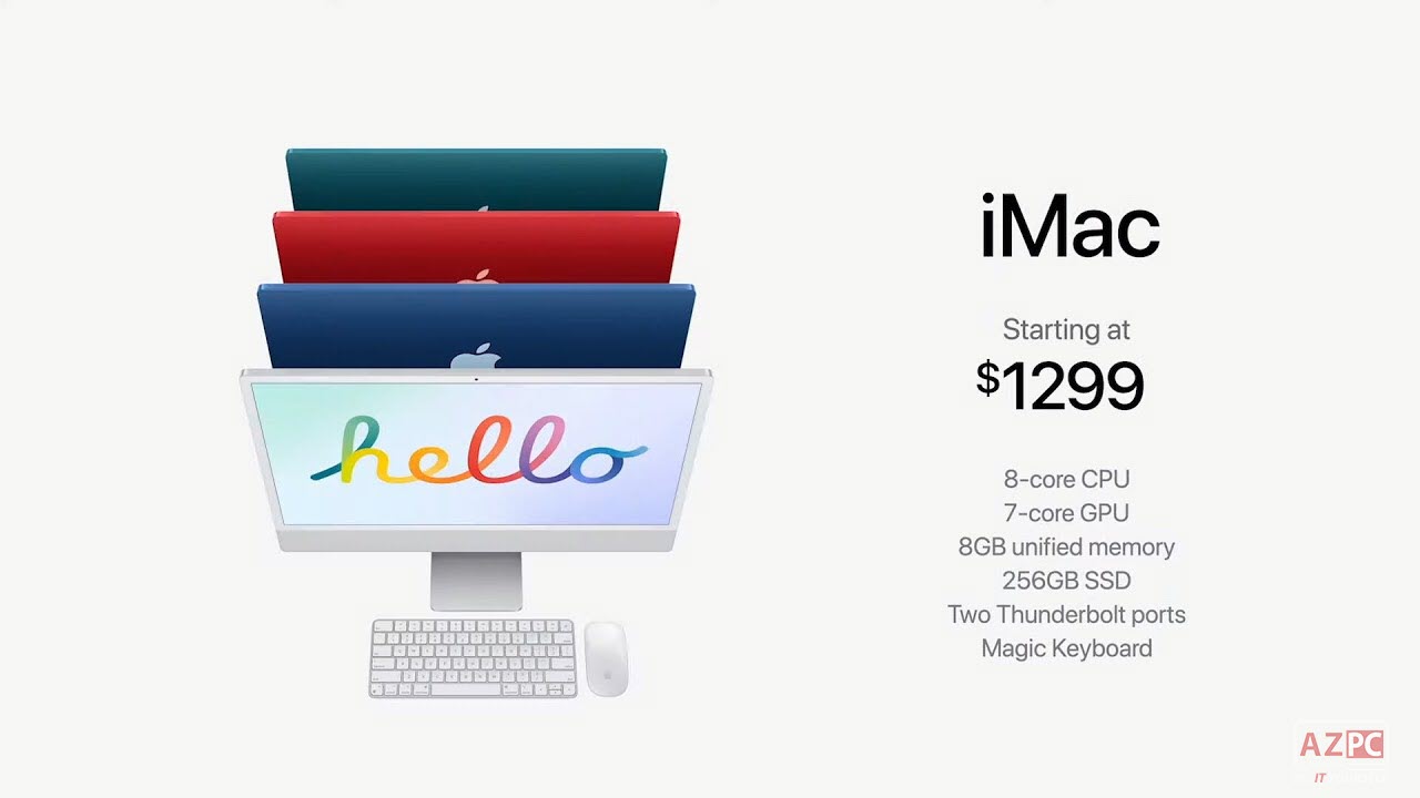 Apple iMac 2021: Chip M1, hỗ trợ TouchID, màu sắc cá tính, giá khởi điểm 1299USD